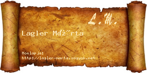 Lagler Márta névjegykártya