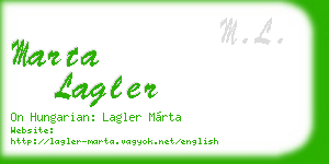 marta lagler business card